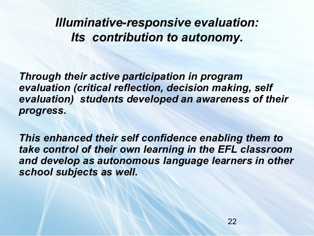 pics Illuminative Evaluation Model responsive illuminative evaluation