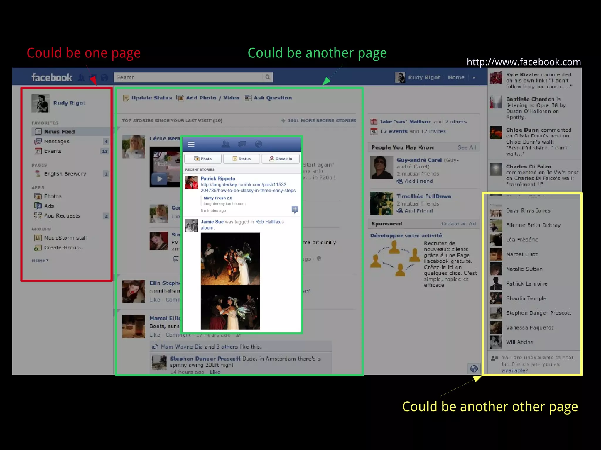 Could be one page Could be another page Could be another other page http://www.facebook.com 