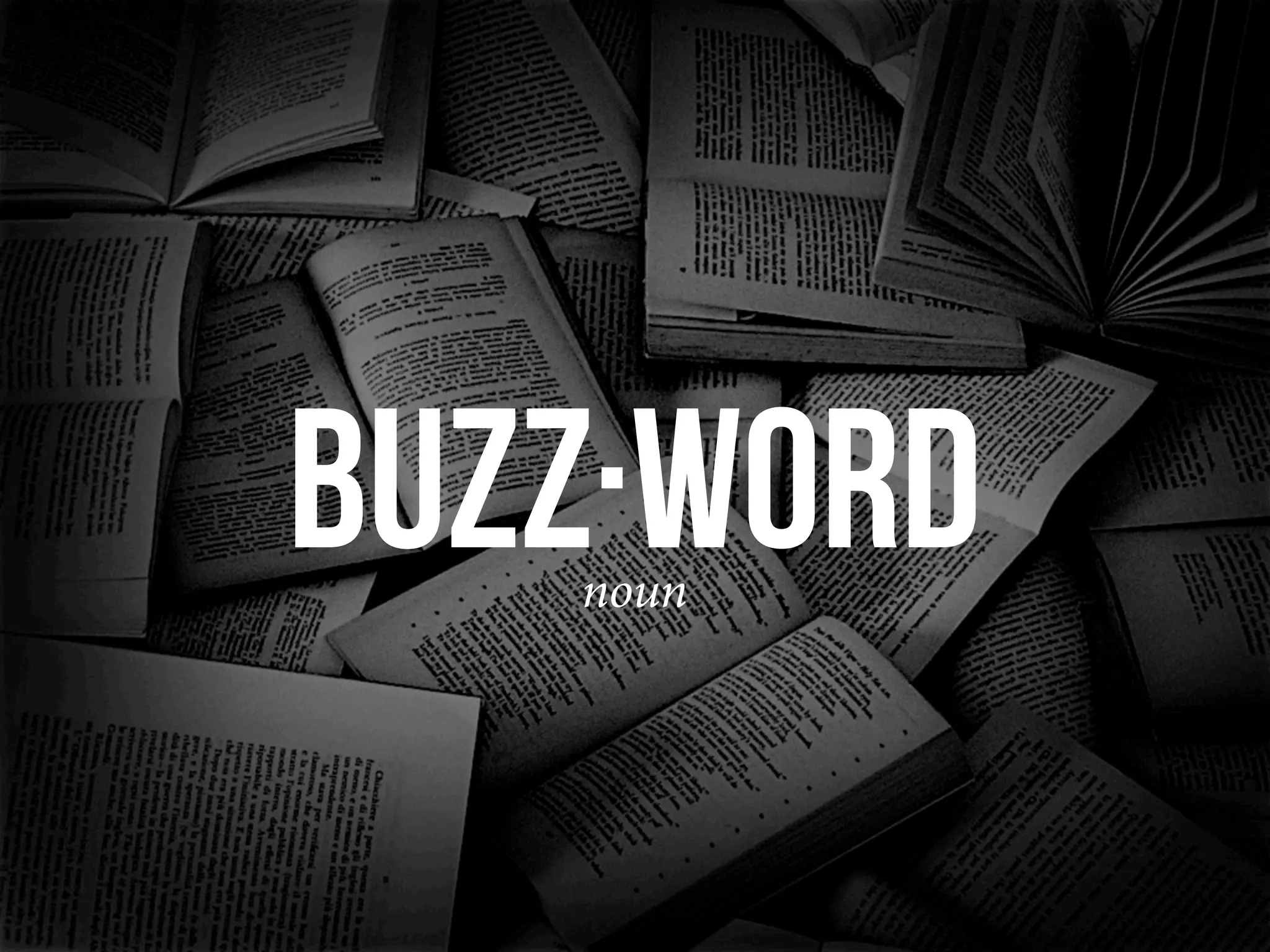 BUZZ·WORD
   noun
 