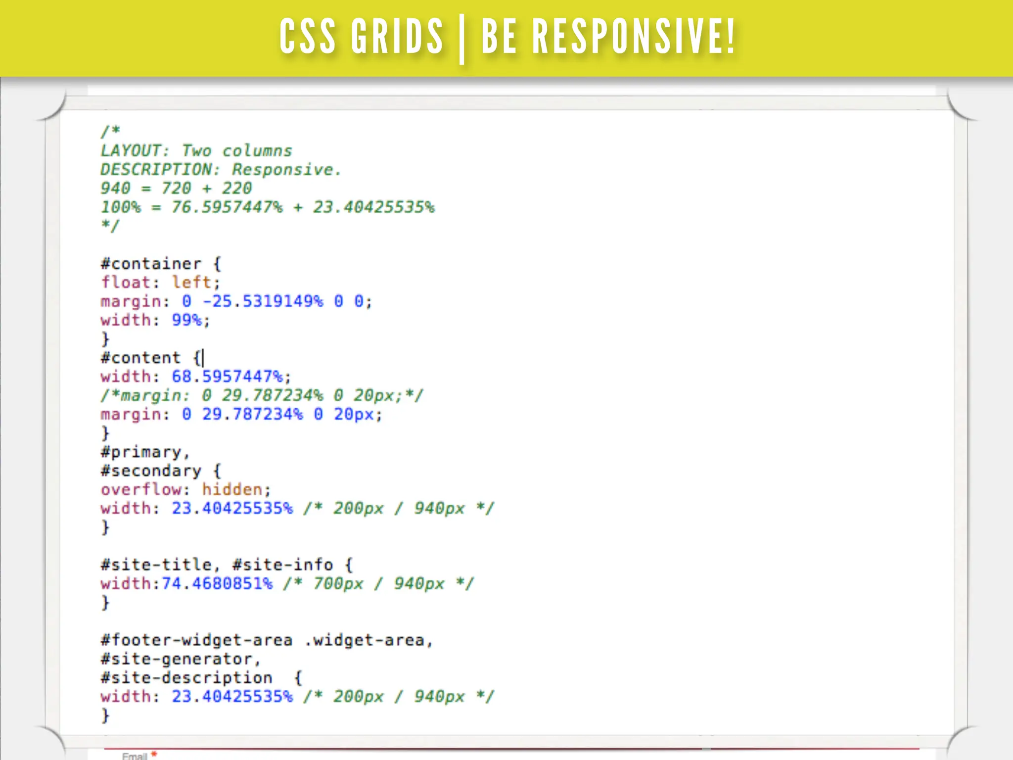 CSS GRIDS | BE RESPONSIVE!
 