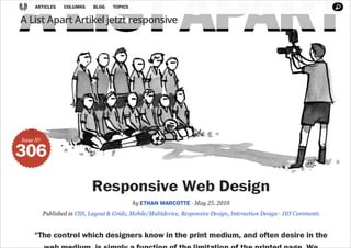 A List Apart Artikel jetzt responsive
 