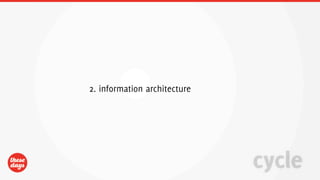 2. information architecture




                              cycle
 