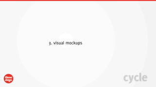 3. visual mockups




                    cycle
 