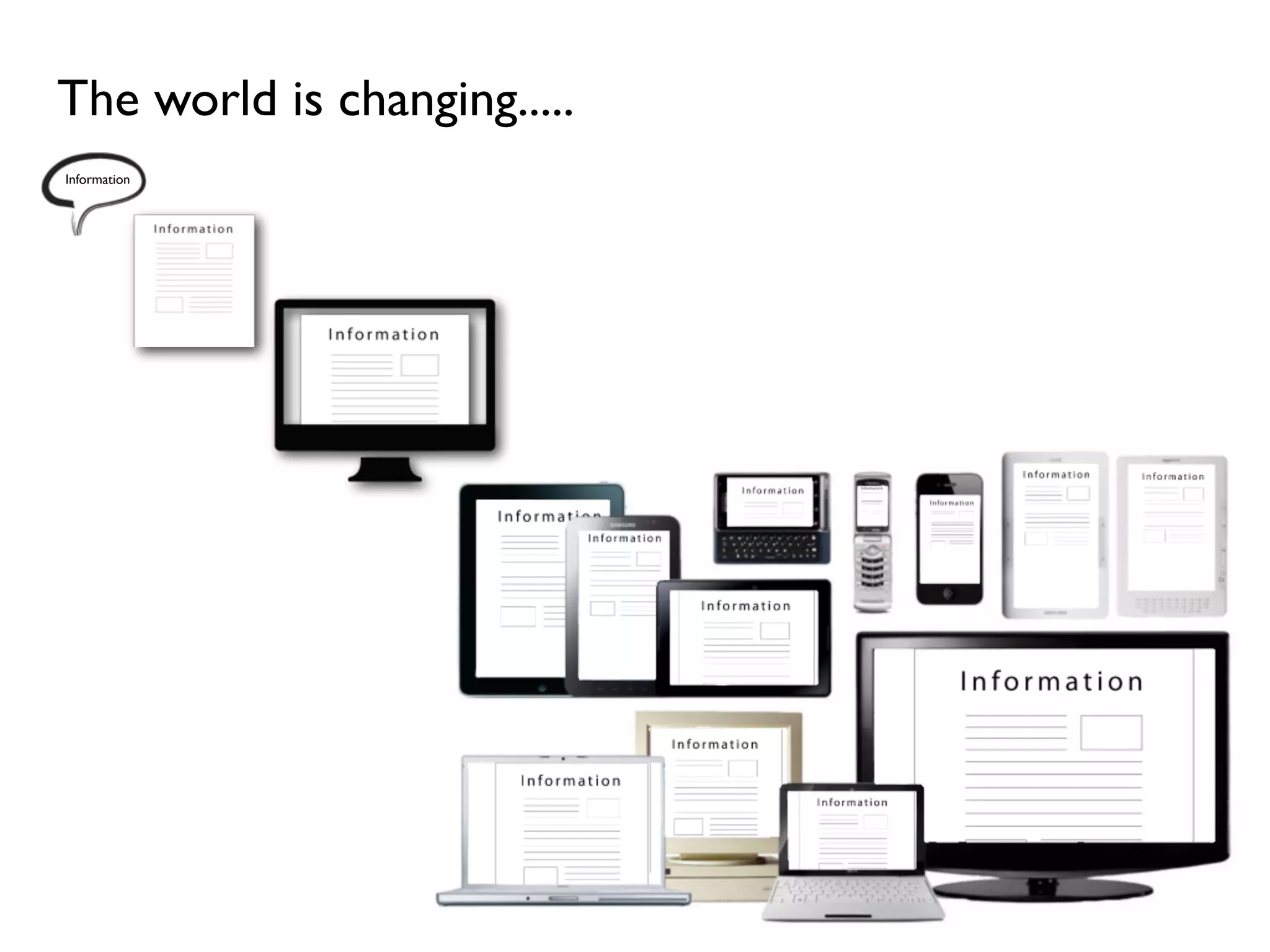 The world is changing.....
Information
 