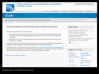 Guida Enasarco - Contributo minimo annuo
 