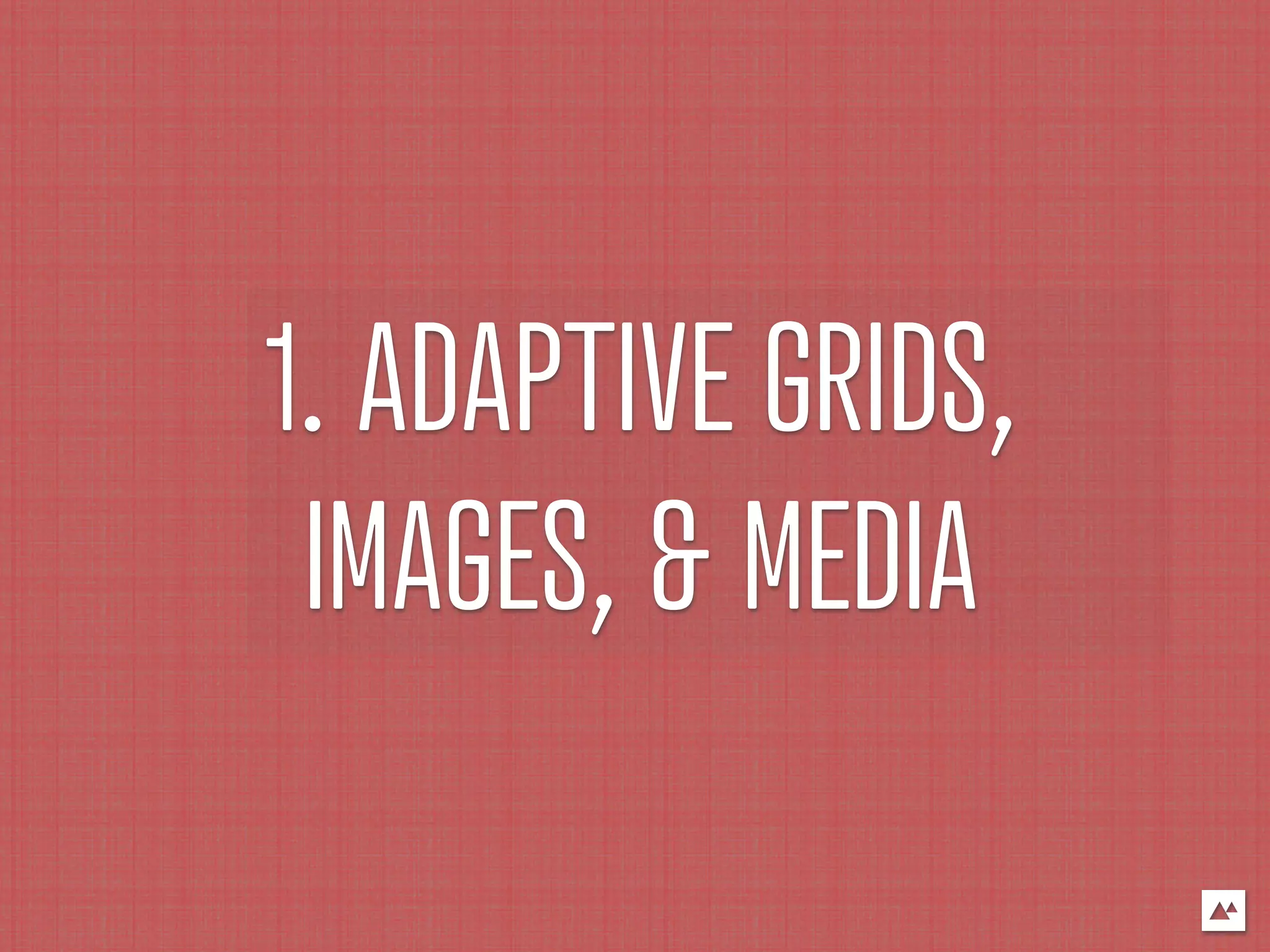 1. ADAPTIVE GRIDS,
 IMAGES, & MEDIA
 