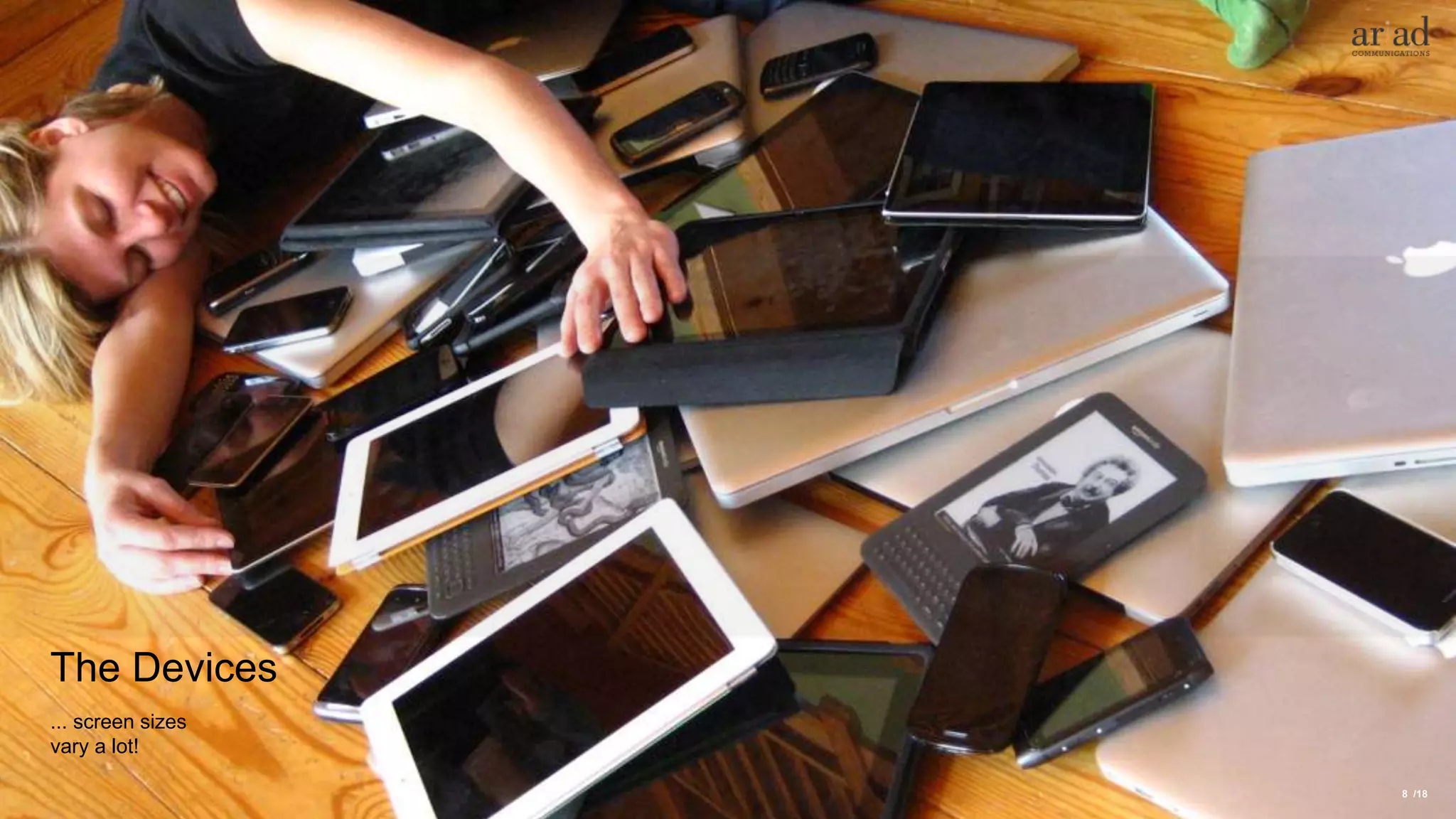 /258
The Devices
... screen sizes
vary a lot!
/18
 