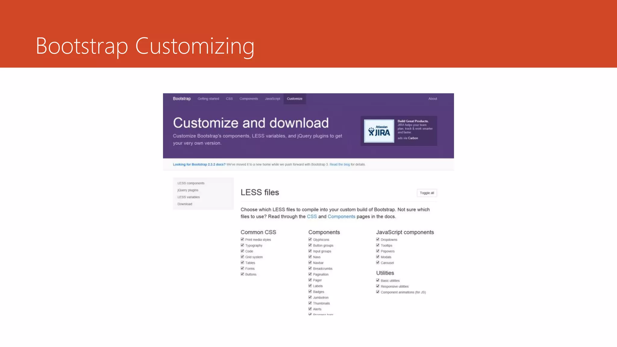 Bootstrap Customizing
 