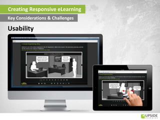 Usability
Creating Responsive eLearning
Key Considerations & Challenges
 