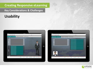 Usability
Creating Responsive eLearning
Key Considerations & Challenges
 