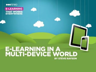 E-Learning in a
multi-device world
      Steve Rayson
 