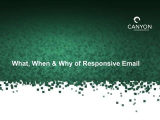 What, When & Why of Responsive Email
 