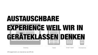 KPS digital GmbH, ein Unternehmen der KPS AG
AUSTAUSCHBARE
EXPERIENCE WEIL WIR IN
GERÄTEKLASSEN DENKEN
 