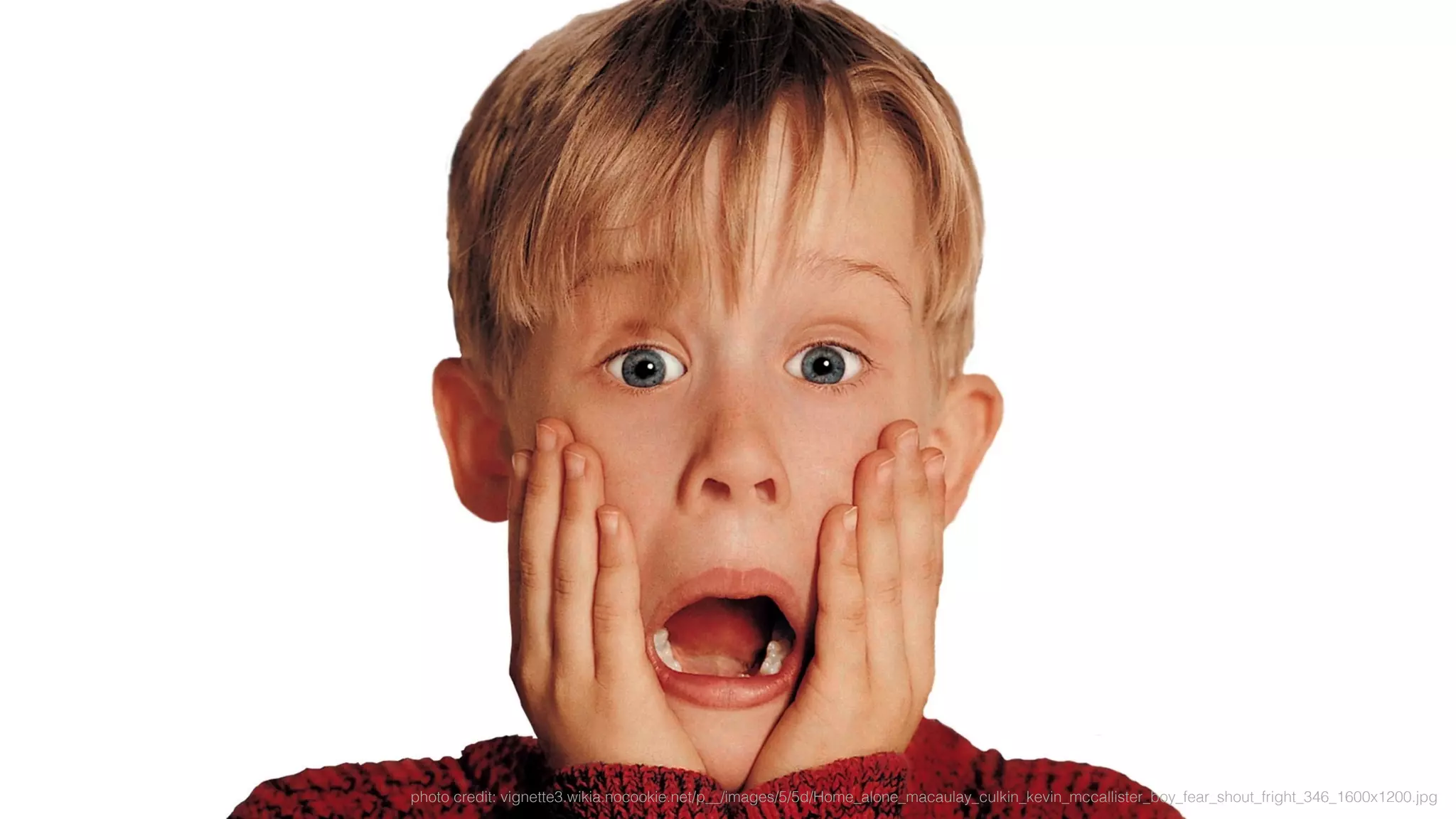 photo credit: vignette3.wikia.nocookie.net/p__/images/5/5d/Home_alone_macaulay_culkin_kevin_mccallister_boy_fear_shout_fright_346_1600x1200.jpg
 