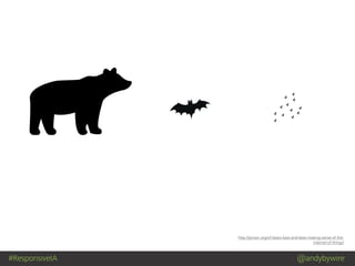 #ResponsiveIA @andybywire
http://jenson.org/of-bears-bats-and-bees-making-sense-of-the-
internet-of-things/
 