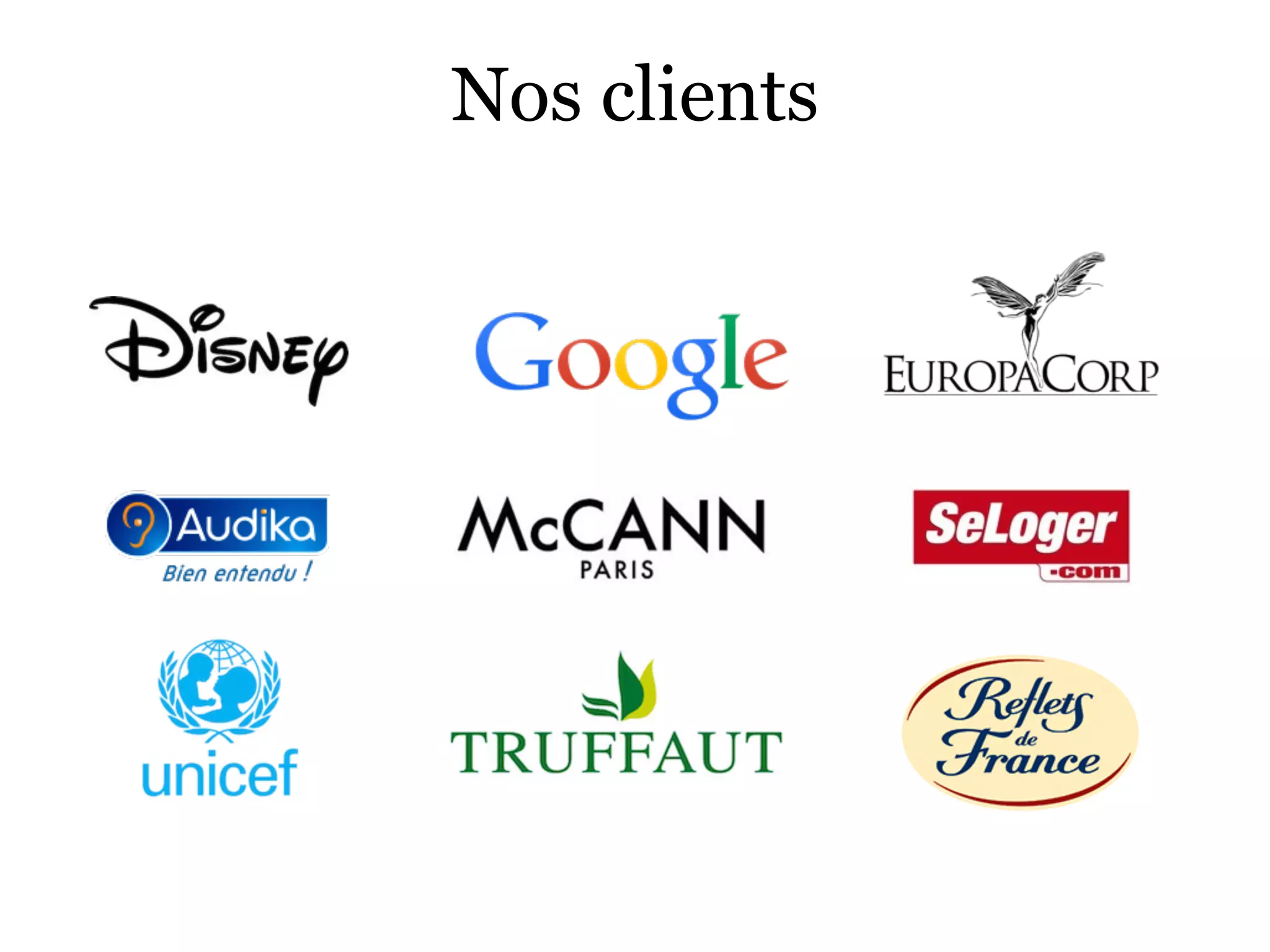 Nos clients
 