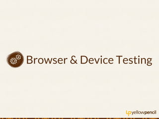 We will prepare text and video documentation on to help you understand and use your new CMS and site. We will generally provide a
period of user acceptance testing following the official “handoff” of the website, to make absolutely sure that everything meets your needs.
We’ll also provide additional support and training where necessary, and take care of any bug fixes to make sure that your website is ready
for launch.
 