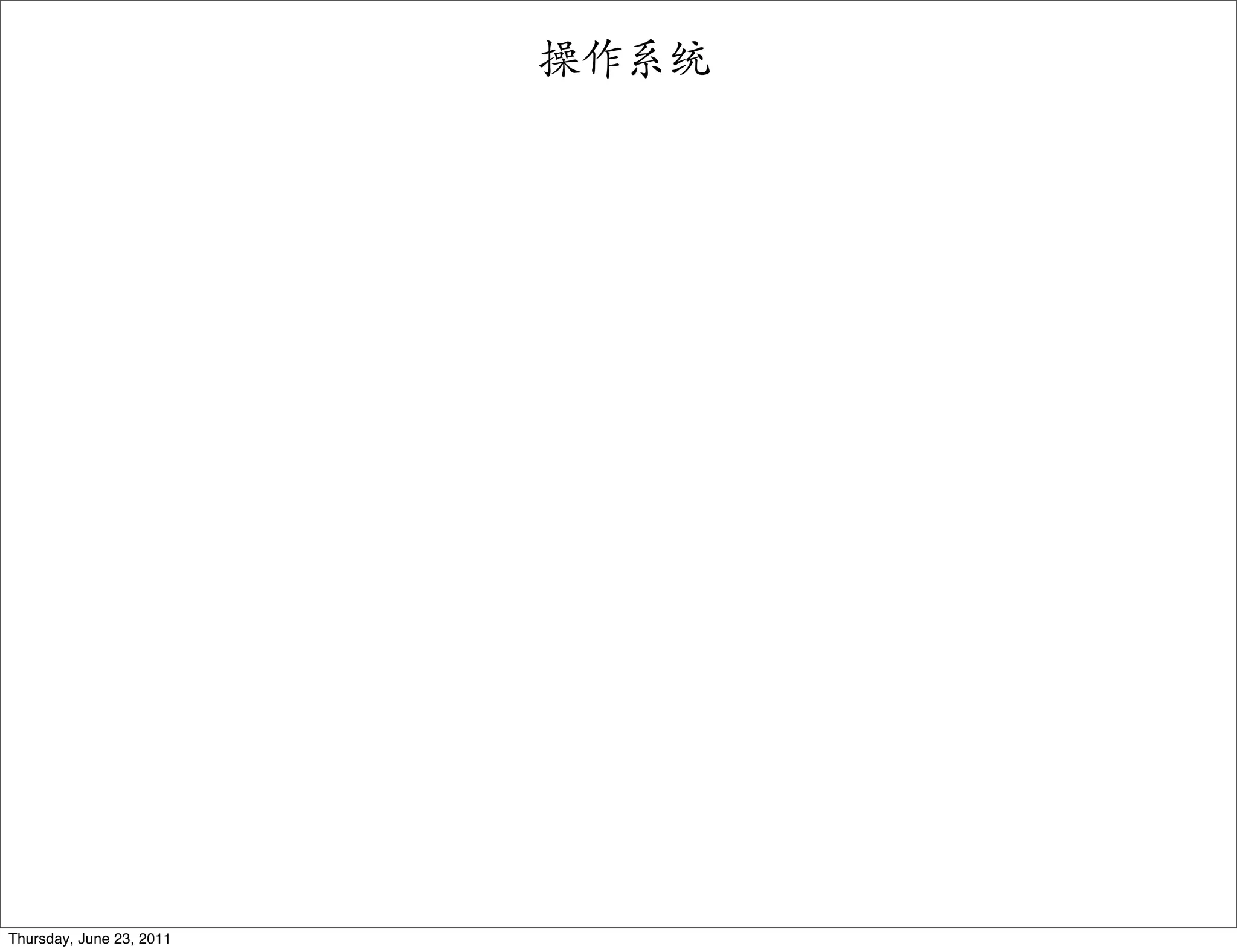 操作系统




Thursday, June 23, 2011
 