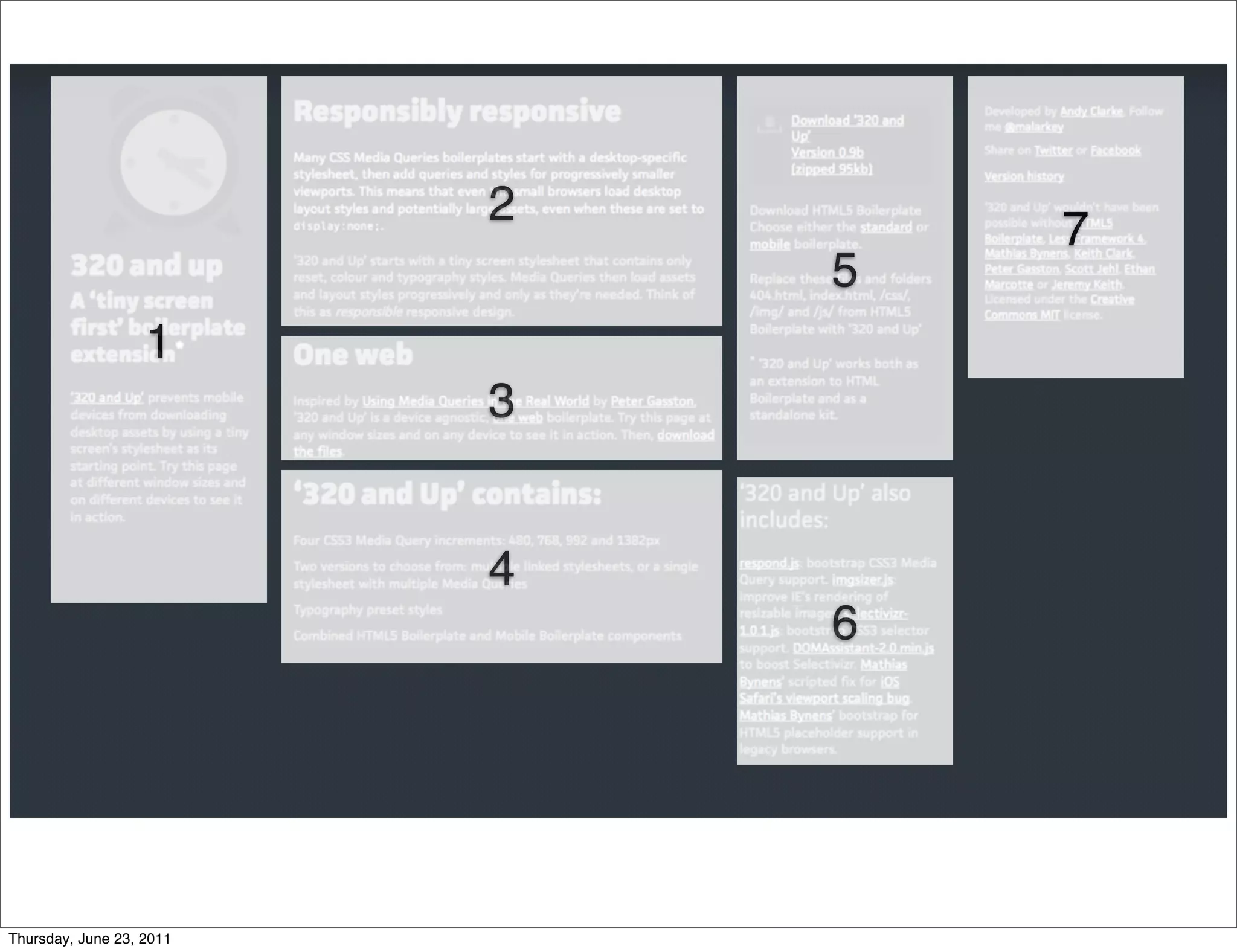 2
                                  7
                              5
                   1
                          3


                          4
                              6




Thursday, June 23, 2011
 