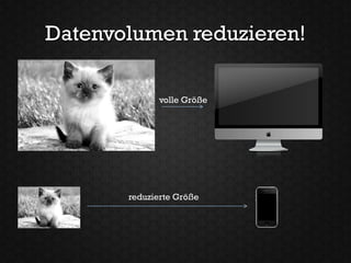 Datenvolumen reduzieren!

             volle Größe




       reduzierte Größe
 