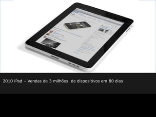 2010 iPad – Vendas de 3 milhões de dispositivos em 80 dias




Flickr: photographer
 