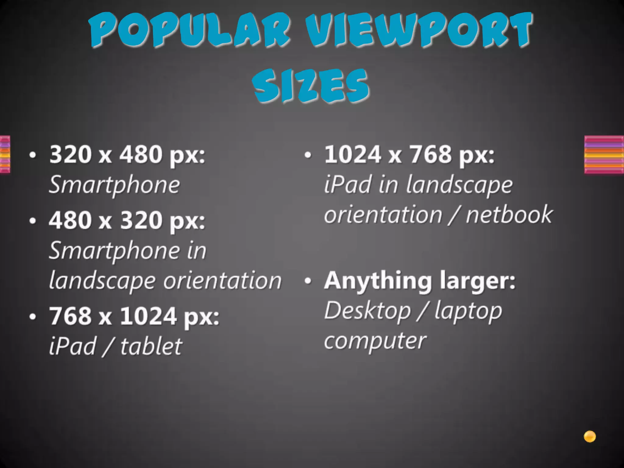 Popular Viewport
      Sizes
 