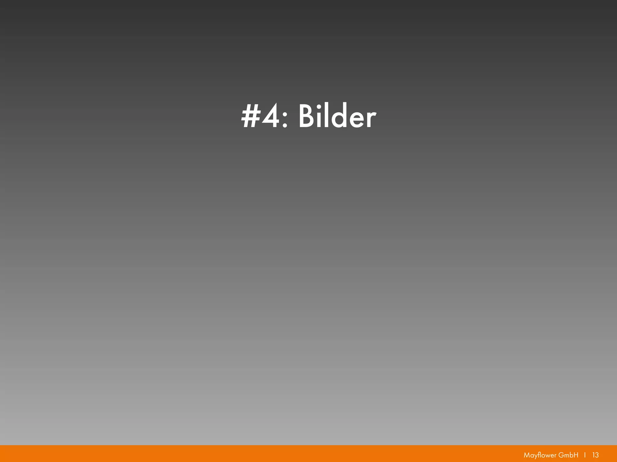 Mayflower GmbH I 13
#4: Bilder
 