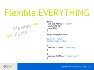 PRESENTATION TITLE GOES HERE 31 
 