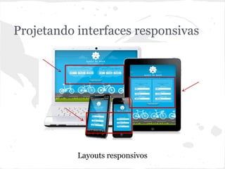 Projetando interfaces responsivas
Layouts responsivos
 