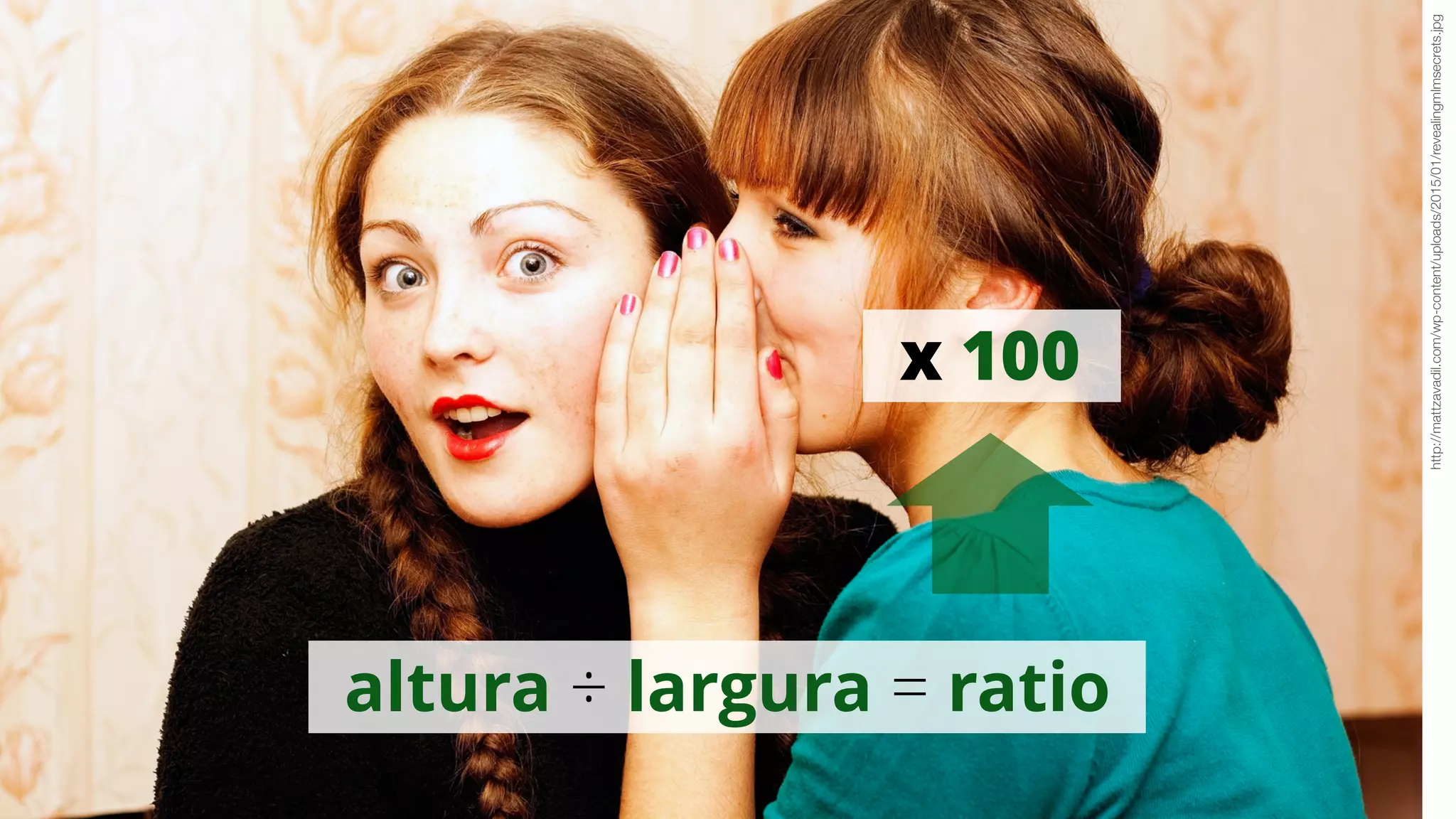 http://mattzavadil.com/wp-content/uploads/2015/01/revealingmlmsecrets.jpg
altura ÷ largura = ratio
x 100
 