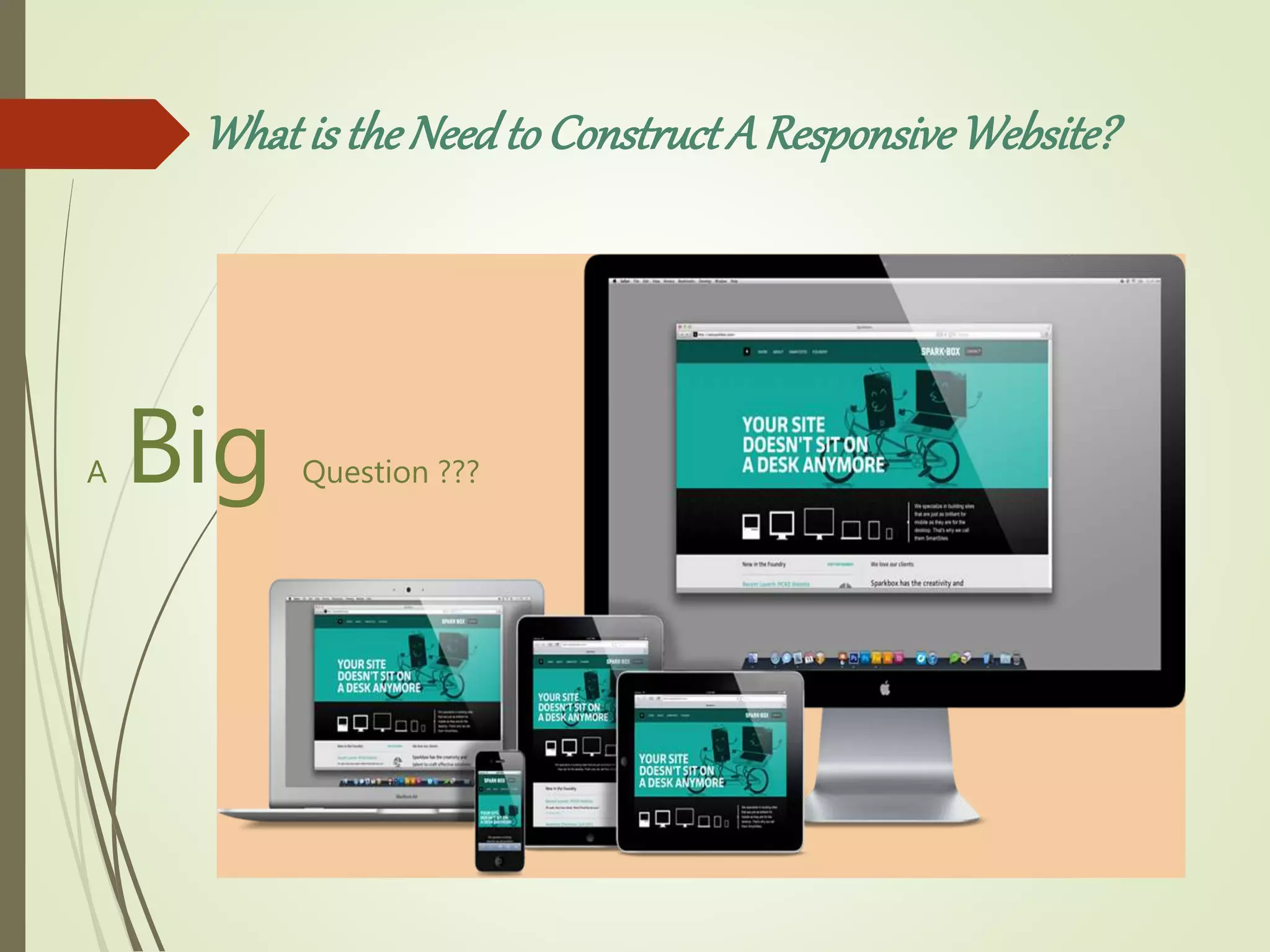 Whatis theNeedto ConstructA ResponsiveWebsite?
A Big Question ???
 
