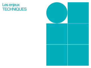 38 
Les enjeux 
TECHNIQUES 
 