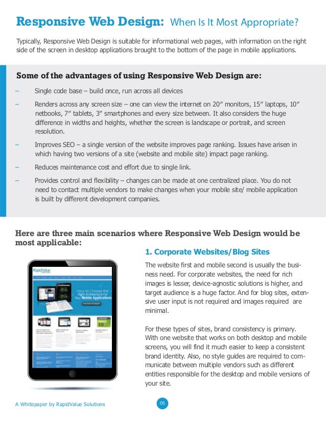 responsive web design vs mobile web app what is best for enterpris best image size for website