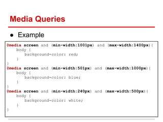 Responsive Web Design with HTML5 and CSS3 | PPT