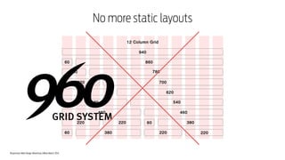 Responsive Web Design Workshop | Milan March 2014
No more static layouts
 