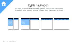 Responsive Web Design Workshop | Milan March 2014
Toggle navigation
The toggle is similar to the footer anchor approach, b...