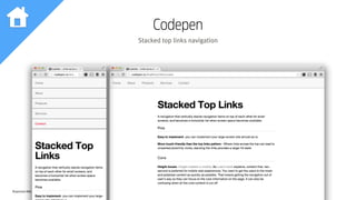 Responsive Web Design Workshop | Milan March 2014
Codepen
Stacked top links navigation
 
