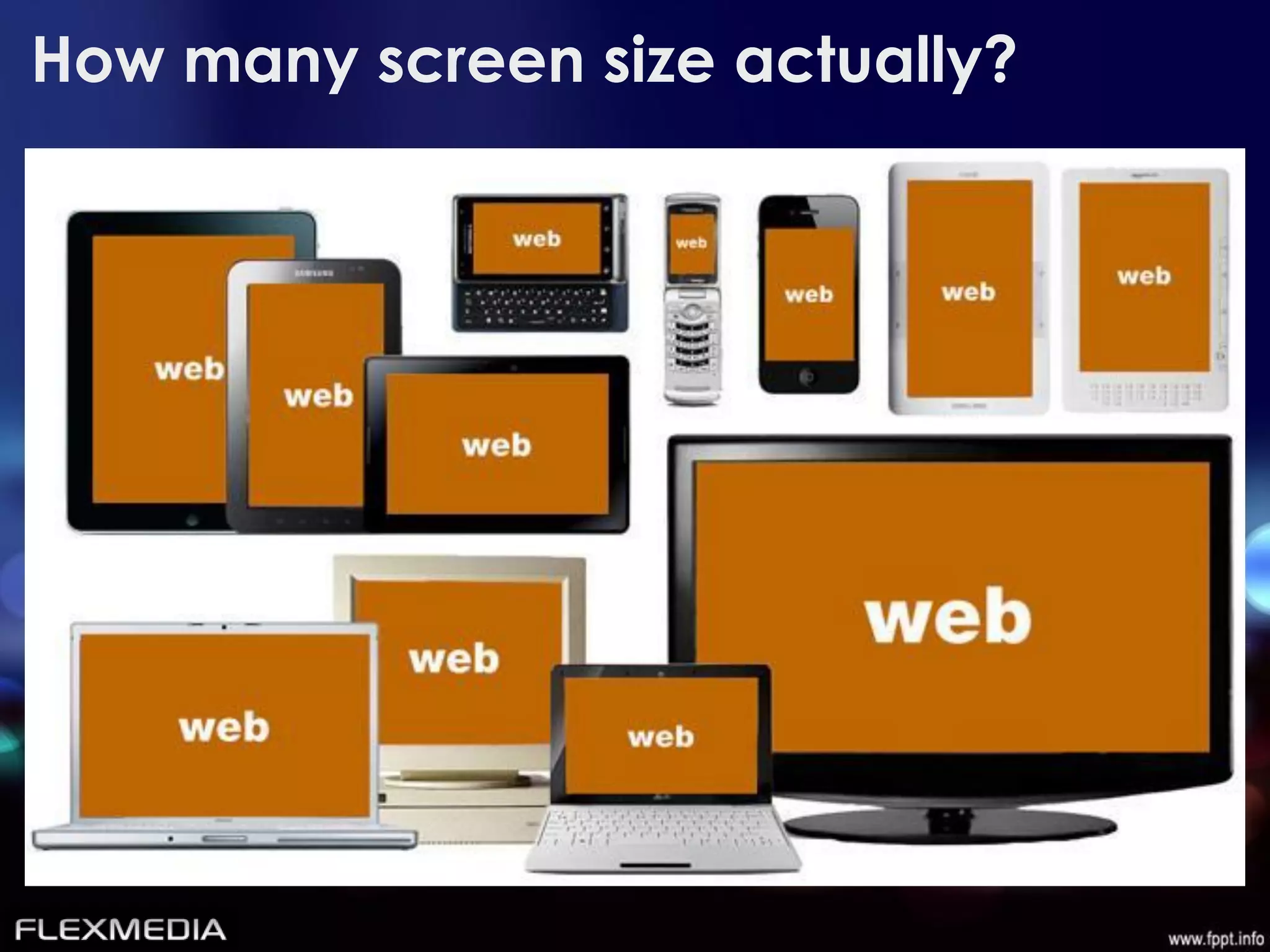 How many screen size actually?
 
