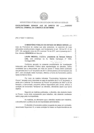 Resposta referente a mentira publicada pelo Jornal O Tempo