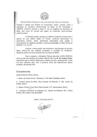 Resposta referente a mentira publicada pelo Jornal O Tempo