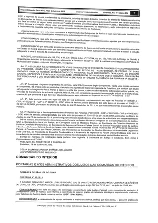 Situação Decap - Resposta do Juiz de Direito Corregedor de Presídios