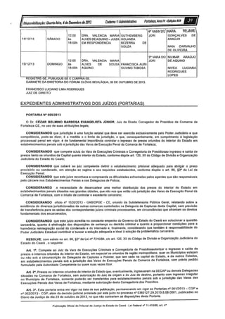 Situação Decap - Resposta do Juiz de Direito Corregedor de Presídios