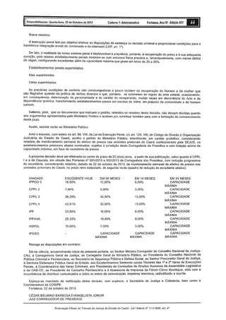 Situação Decap - Resposta do Juiz de Direito Corregedor de Presídios