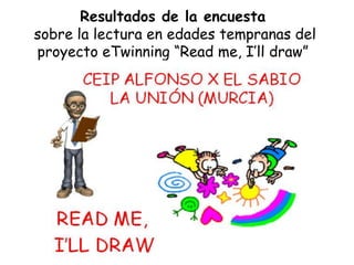 Resultados de la encuesta
sobre la lectura en edades tempranas del
proyecto eTwinning “Read me, I’ll draw”
 