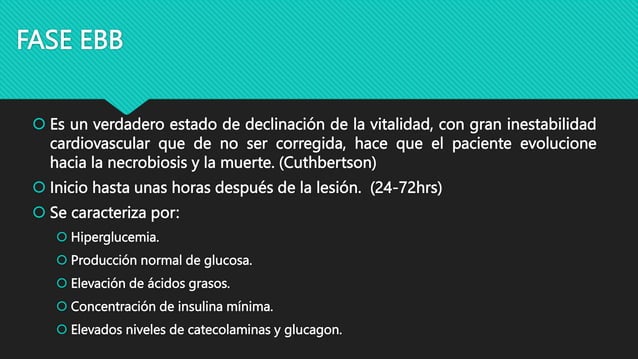 Respuesta metabolica al trauma como guia | PPT
