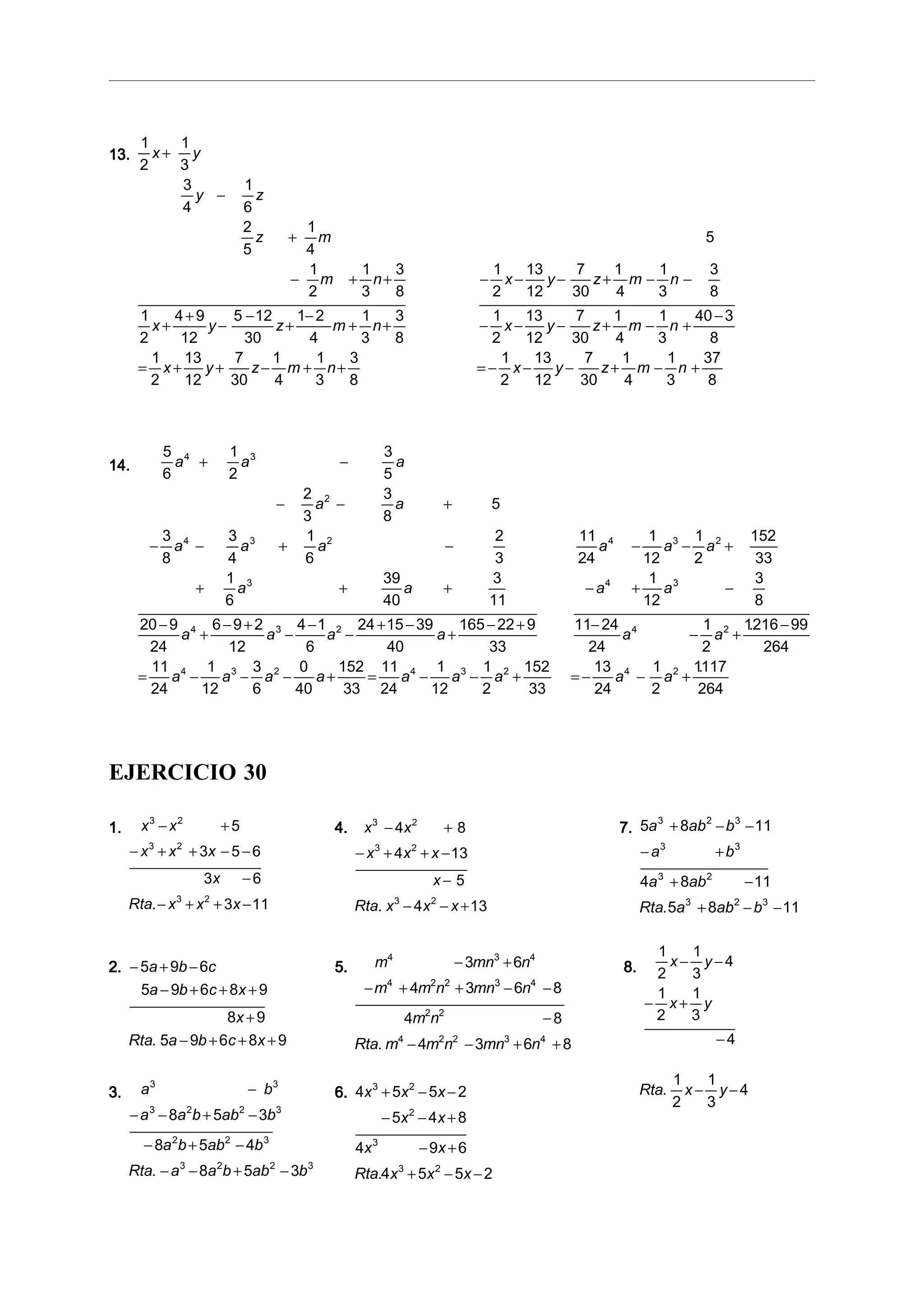 Respuestas algebra de baldor | PDF