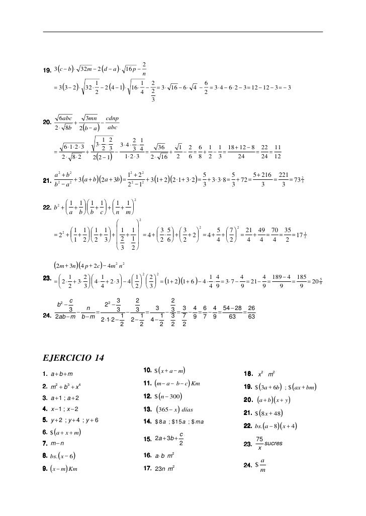 Respuestas Algebra De Baldor2