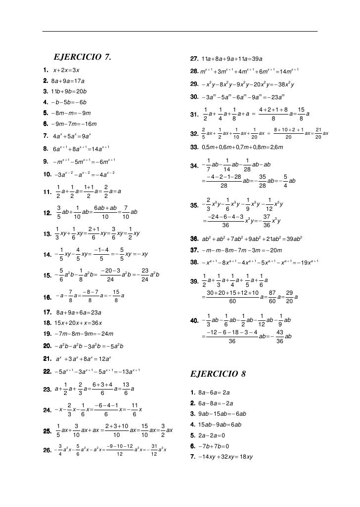 Respuestas Algebra De Baldor 2