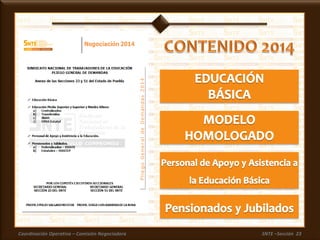 Coordinación Operativa – Comisión Negociadora SNTE –Sección 23
 