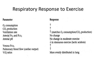 Respiratory Response to Exercise